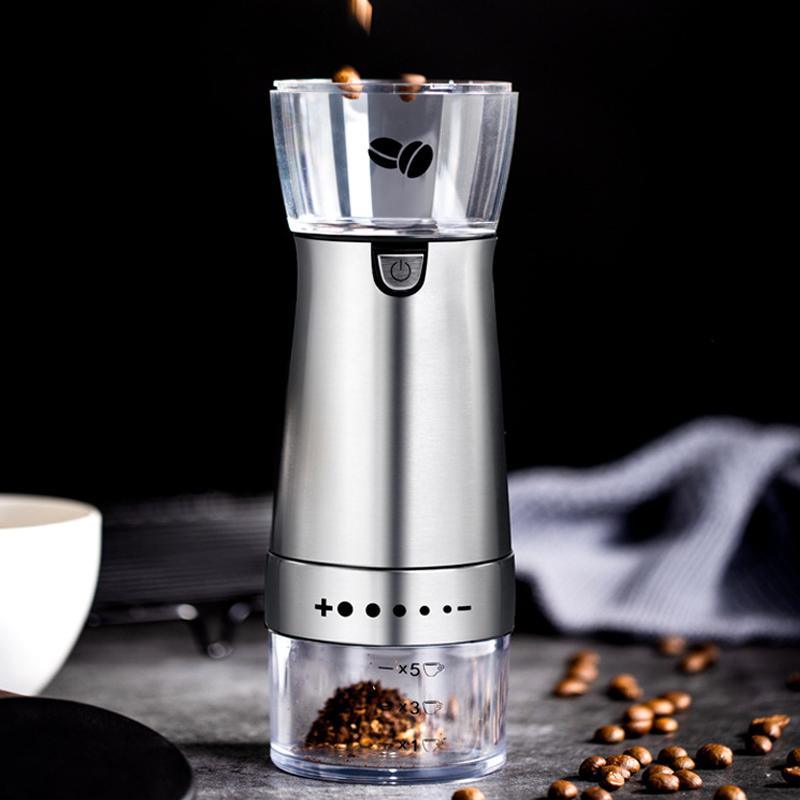 Electric Coffee Grinder Stainless Steel Adjustable Hand Grinder Coffee Machine Home BGSuperDeals 