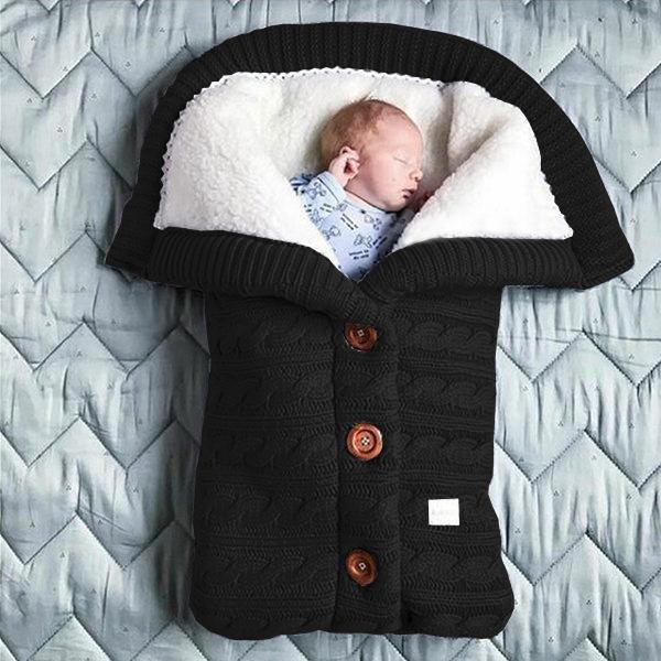 Thicken And Widen Baby Sleeping Bag kids BGSuperDeals Black 