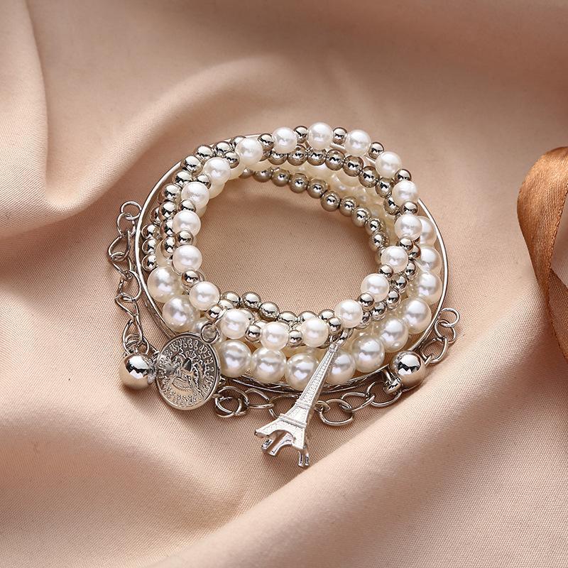 Pearl vintage bracelet Bracelet BGSuperDeals Silver 