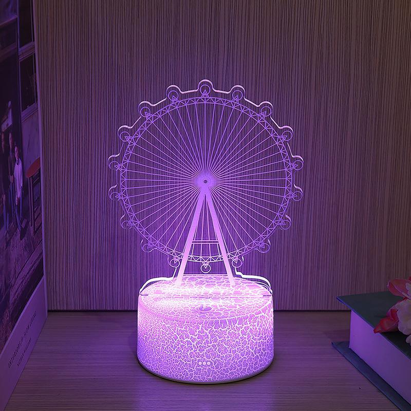 New kid Light Night 3D LED Night Light Creative Table Bedside Lamp Home BGSuperDeals H Colorful touch USB