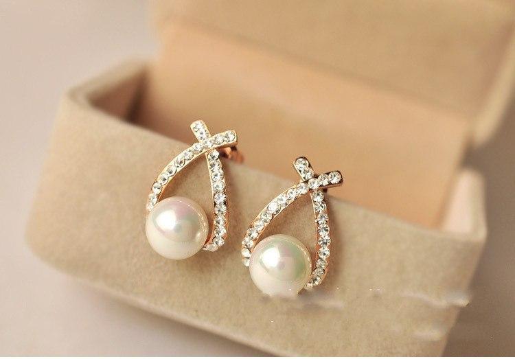 Pearl Earrings Earrings BGSuperDeals 