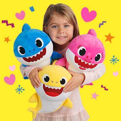 Baby Shark Dolls Plush Toys For Children kids BGSuperDeals Blue+ Yellow 
