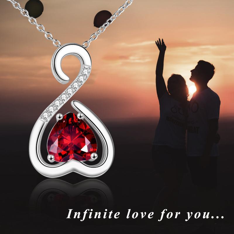 Sterling Silver Infinity Love Necklace Infinity Crystal Pendant Jewelry Necklaces BGSuperDeals 