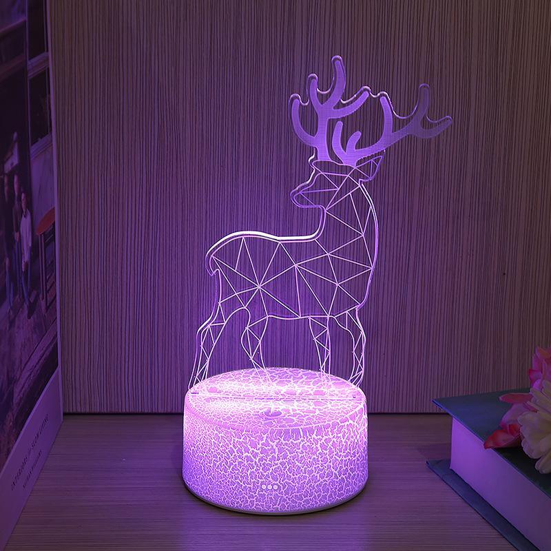 New kid Light Night 3D LED Night Light Creative Table Bedside Lamp Home BGSuperDeals C Colorful touch USB