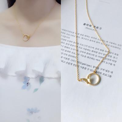 Butterfly K Gold Clavicle Temperament Necklace Necklaces BGSuperDeals Gold 
