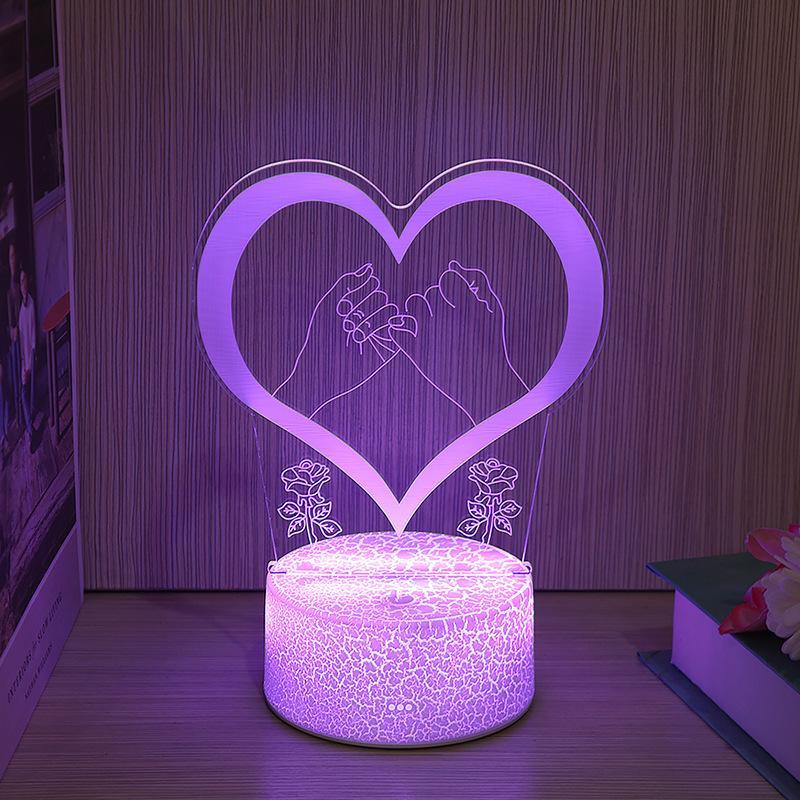 New kid Light Night 3D LED Night Light Creative Table Bedside Lamp Home BGSuperDeals K Colorful touch USB