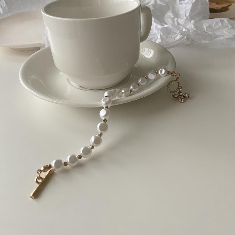 Classic Fashion Natural Stone Pearl Pendant Bracelet For Woman Bracelet BGSuperDeals 