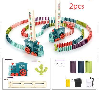 Automatic Licensing Of Dominoes To Launch Electric Trains kids BGSuperDeals Chargeable electric train 2PCS 