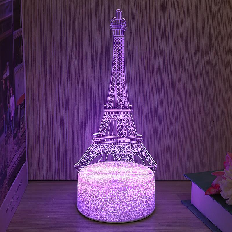 New kid Light Night 3D LED Night Light Creative Table Bedside Lamp Home BGSuperDeals J Colorful touch USB