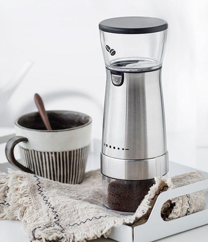 Electric Coffee Grinder Stainless Steel Adjustable Hand Grinder Coffee Machine Home BGSuperDeals 