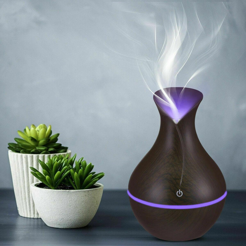 Ultrasonic Humidifier Oil Diffuser Air Purifier Aromatherapy with LED Lights Home BGSuperDeals 